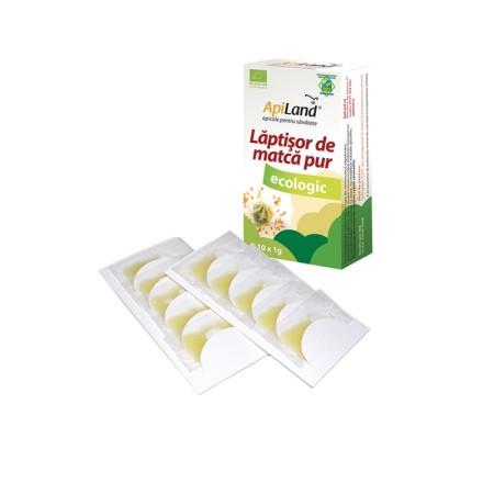 Apiland Laptisor de Matca Pur Eco 10 plicuri x 1gr
